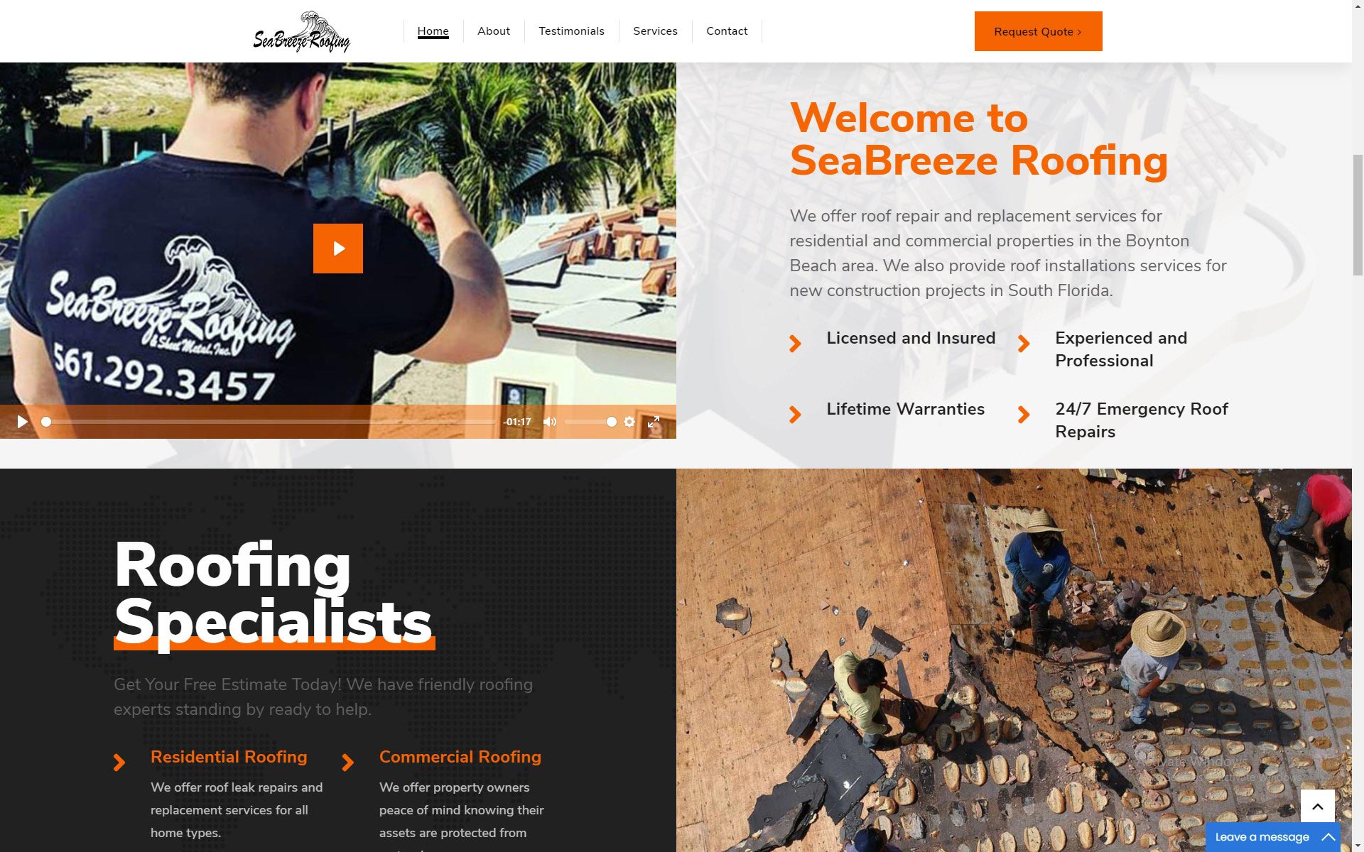 SeaBreeze Roofing - ThreeBird Creative Group